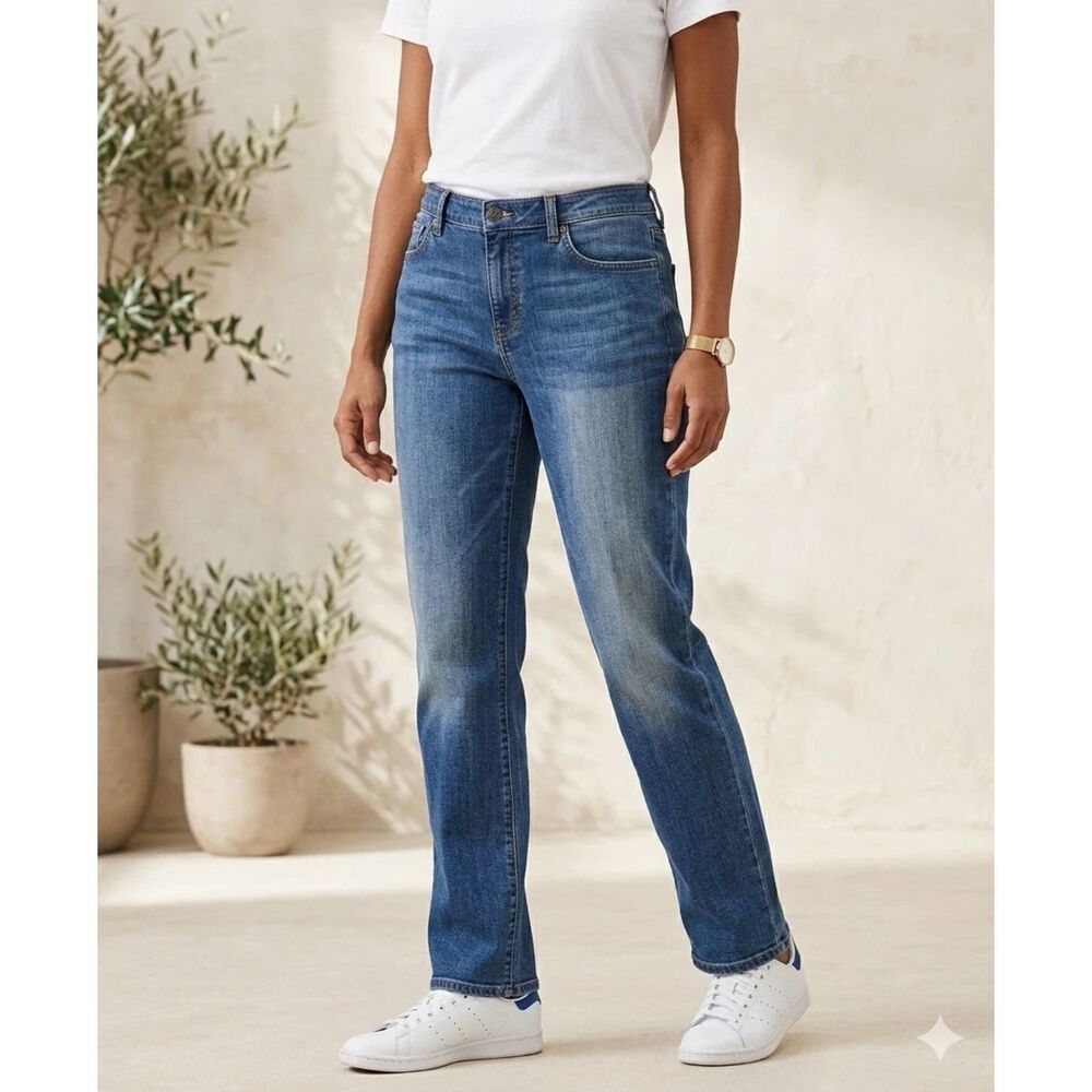 LRL Lauren Jeans Co. Ralph Lauren Jeans Womens Size 14P Classic Straight Denim